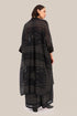 Embroidered oversized kaftan dress with V neckline
